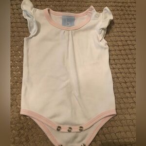 Bella Bliss White Onesie with Pink Accents